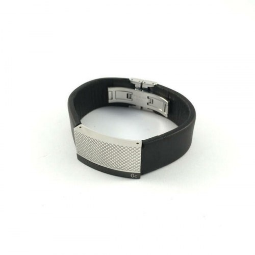 Guess armbånd til mænd CMB70708 - sort læder/stål 8 cm