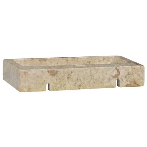 Væghængt håndvask 38x24x6,5 cm marmor cremefarvet