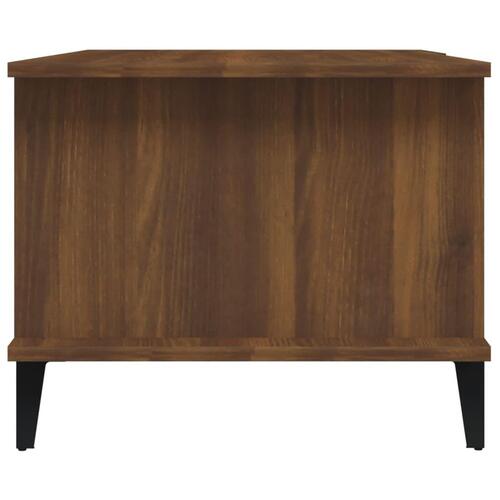 Sofabord 90x50x40 cm konstrueret træ brun egetræsfarve