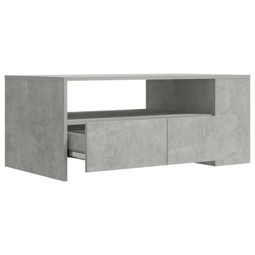 Sofabord 102x55x42 cm konstrueret træ betongrå