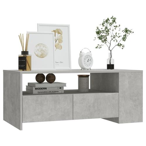 Sofabord 102x55x42 cm konstrueret træ betongrå