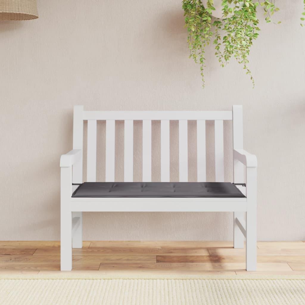 Hynde til havebænk 100x50x3 cm oxfordstof antracitgrå