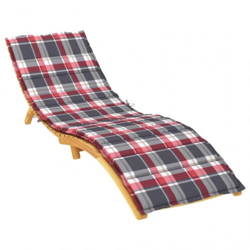Hynde til liggestol 200×60×3 cm i oxfordstof - rødternet