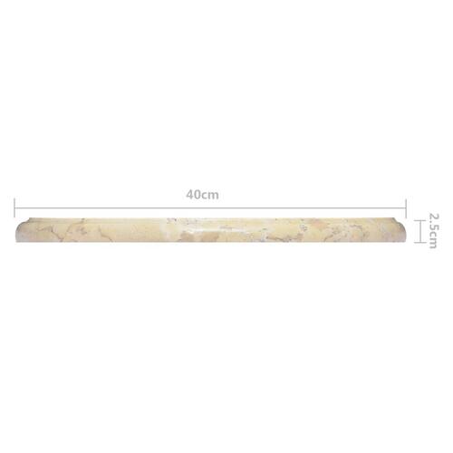 Bordplade Ø40x2,5 cm marmor cremefarvet
