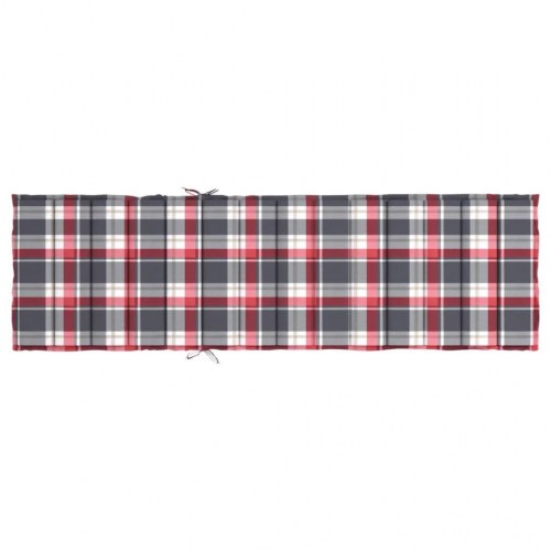 Hynde til liggestol 200×60×3 cm i oxfordstof - rødternet