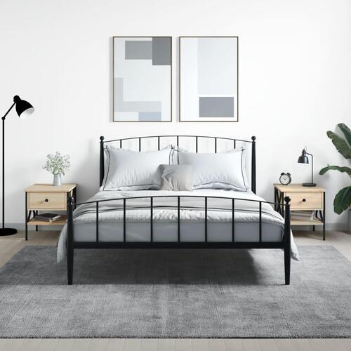 Sengeborde 2 stk. 40x42x45 cm konstrueret træ sonoma-eg