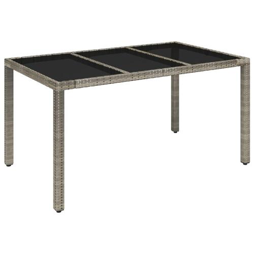 Spisebordssæt til haven 7 dele med hynder polyrattan grå