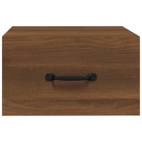 Væghængt sengebord 35x35x20 cm brun egetræsfarve