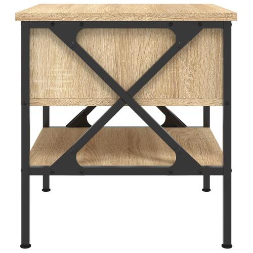 Sengeborde 2 stk. 40x42x45 cm konstrueret træ sonoma-eg