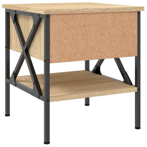 Sengeborde 2 stk. 40x42x45 cm konstrueret træ sonoma-eg