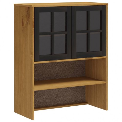 Skænk med glaslåger FLAM 80x40x80 cm massivt fyrretræ