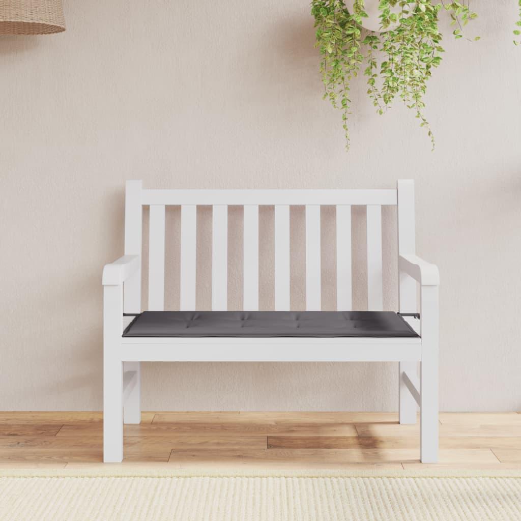 Hynde til havebænk 120x50x3 cm oxfordstof antracitgrå
