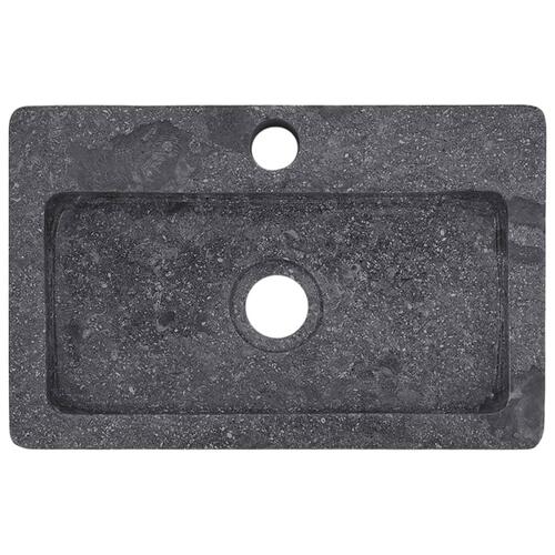 Væghængt håndvask 38x24x6,5 cm marmor grå