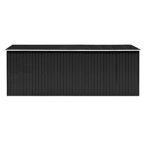 Haveskur 257x489x181 cm metal antracitgrå