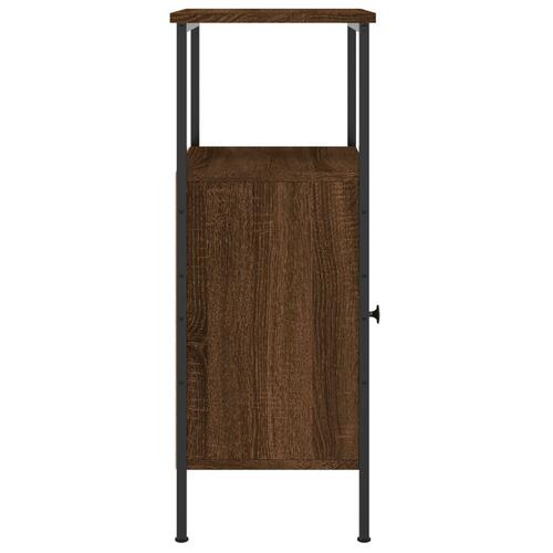 Sengeborde 2 stk. 41x31x80 cm konstrueret træ brunt egetræ
