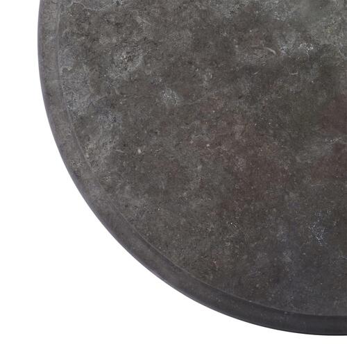 Bordplade Ø40x2,5 cm marmor sort