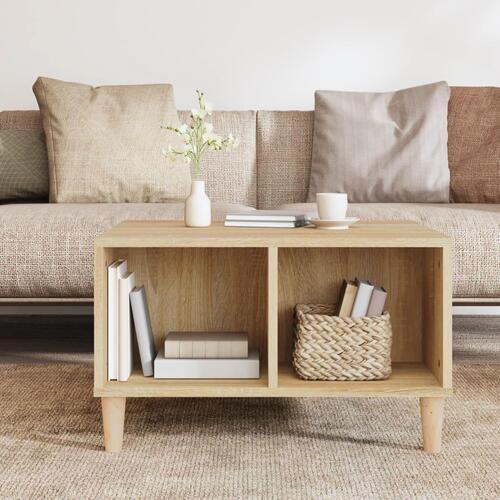 Sofabord 60x50x36,5 cm konstrueret træ sonoma-eg