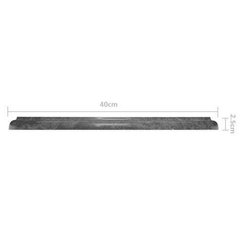 Bordplade Ø40x2,5 cm marmor sort