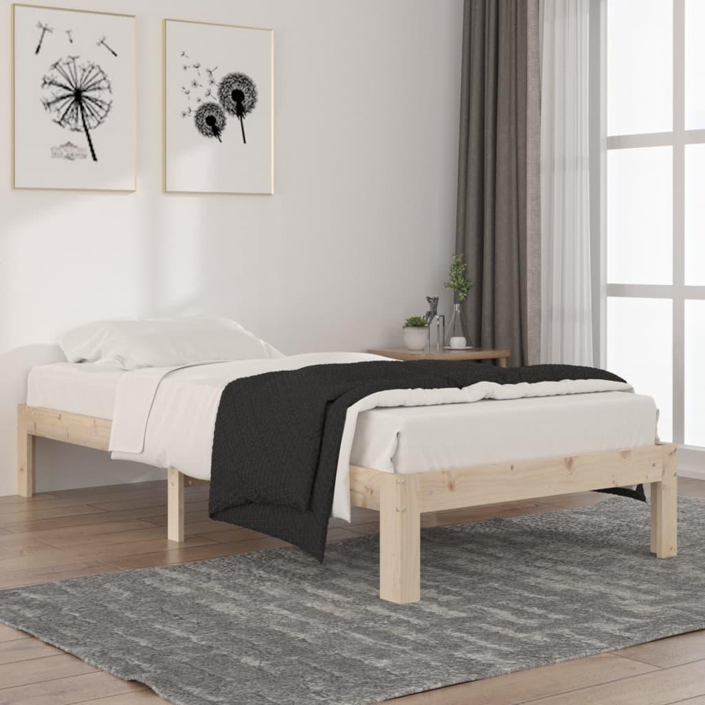 Sengeramme 90x200 cm massivt fyrretræ