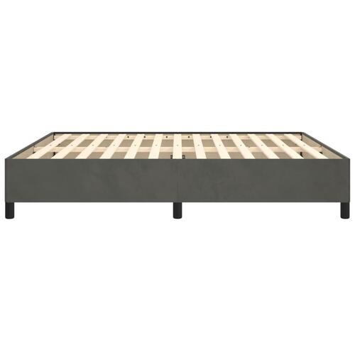 Sengeramme uden madras Mørkegrå 160x200 cm Fløjl