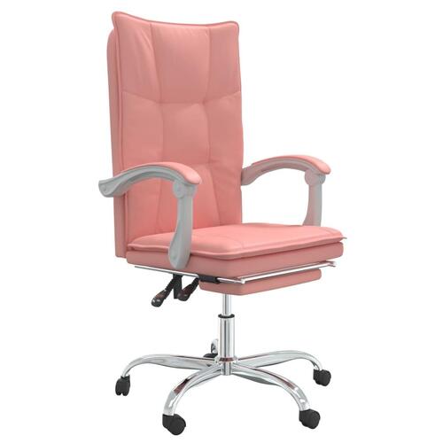 Kontorstol kunstlæder pink
