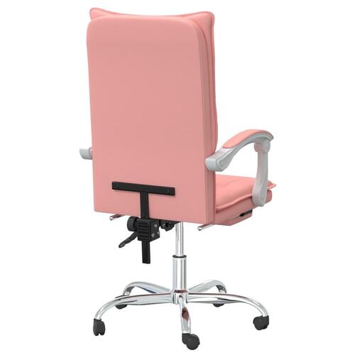 Kontorstol kunstlæder pink
