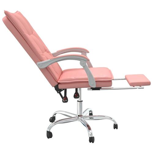Kontorstol kunstlæder pink