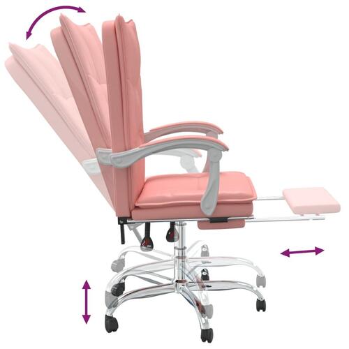 Kontorstol kunstlæder pink