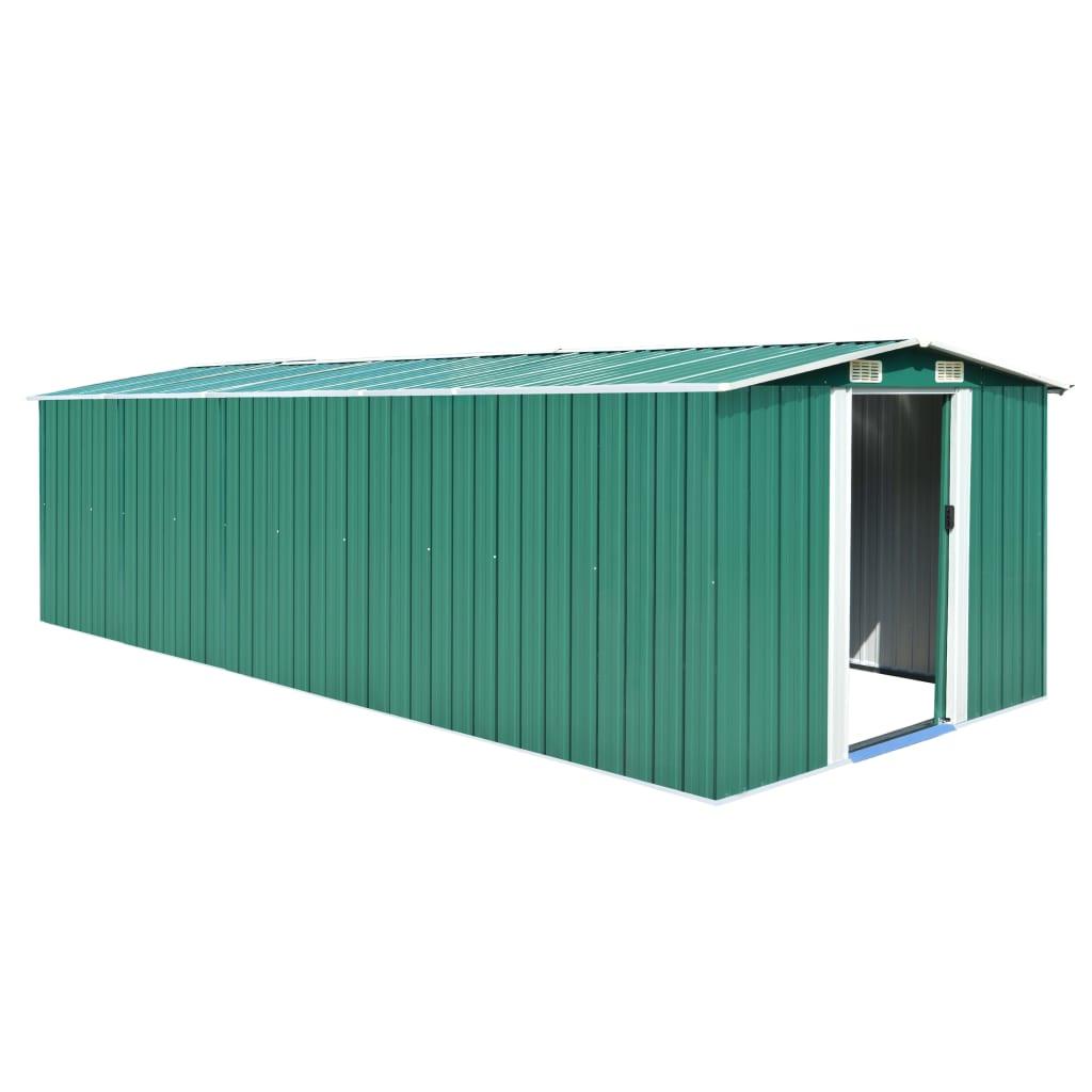 Haveskur 257x580x181 cm metal grøn