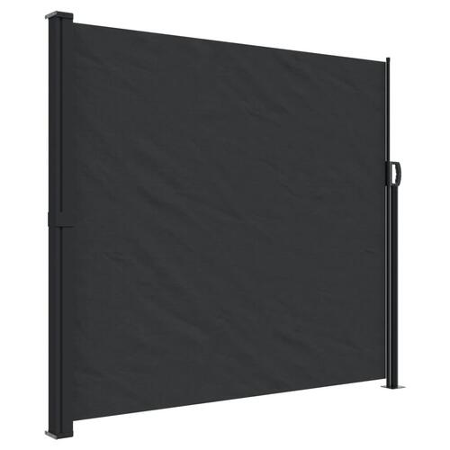 Sidemarkise 180x500 cm sammenrullelig sort