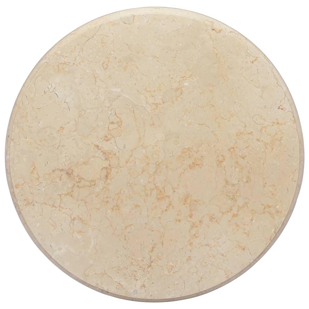 Bordplade Ø50x2,5 cm marmor cremefarvet