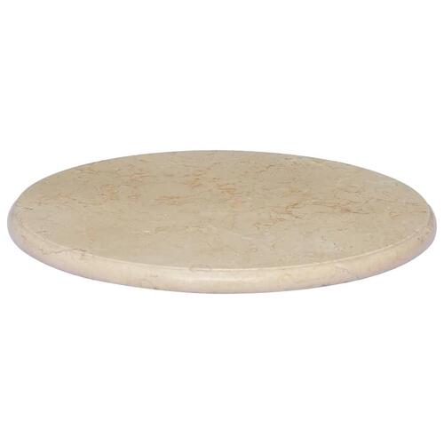 Bordplade Ø50x2,5 cm marmor cremefarvet