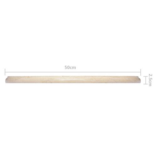 Bordplade Ø50x2,5 cm marmor cremefarvet