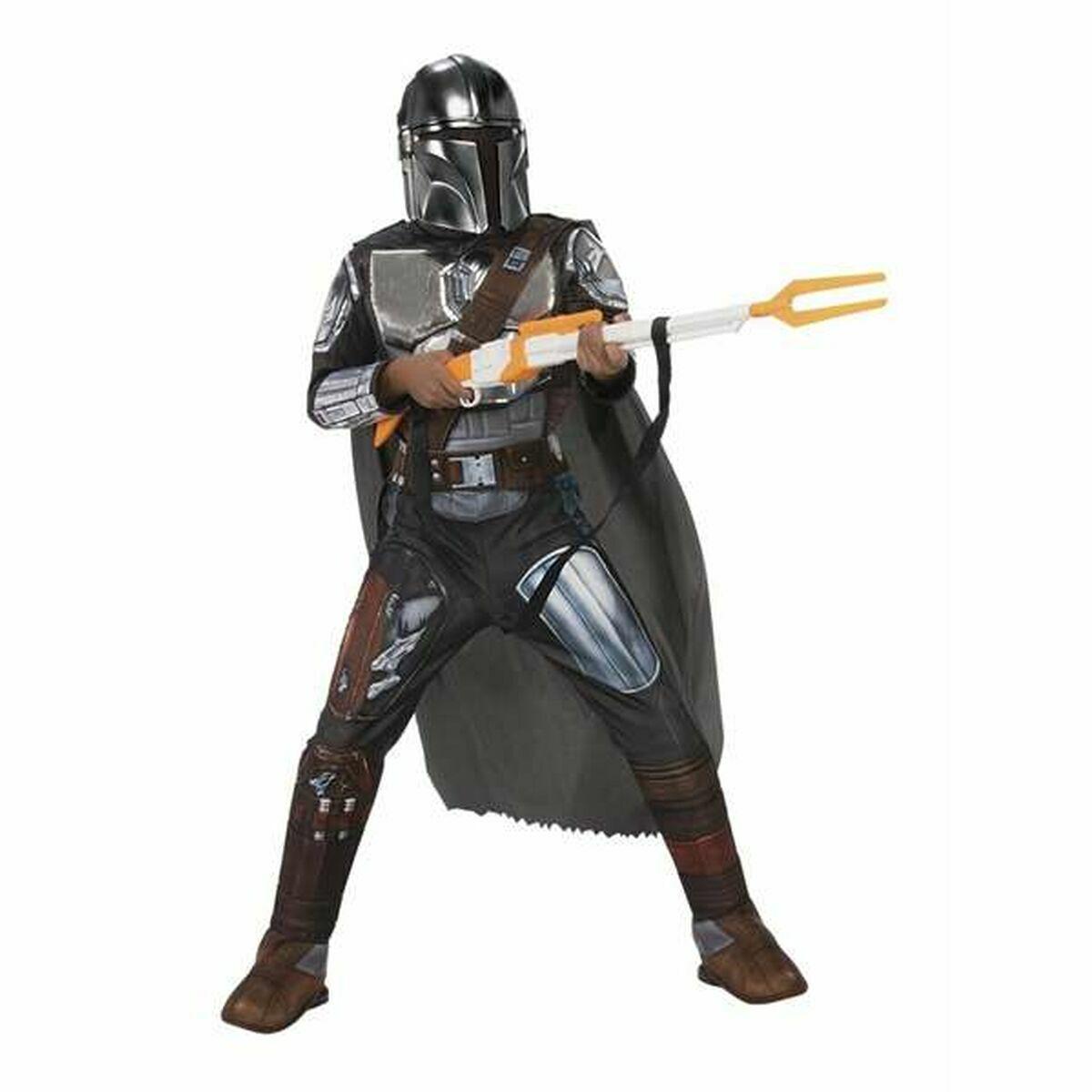 Kostume til børn The Mandalorian Silver Premium Sort M