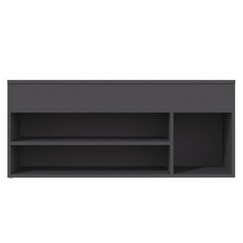 Skobænk 105x30x45 cm spånplade grå