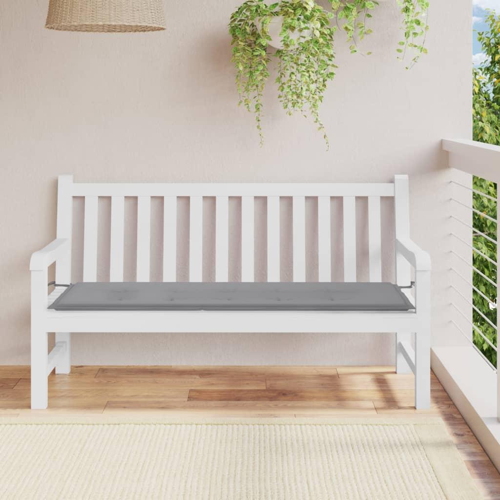 Hynde til havebænk 150x50x4 cm stof grå