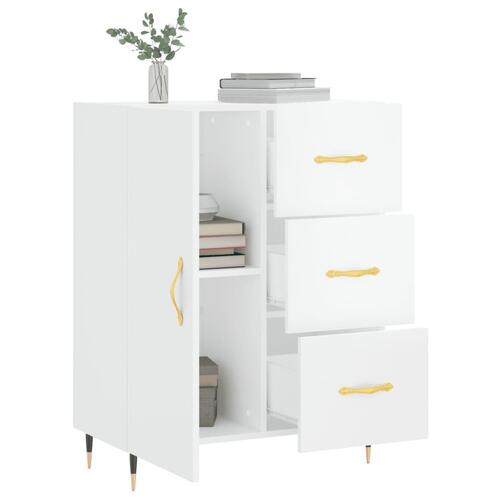 Skænk 69,5x34x90 cm konstrueret træ hvid højglans