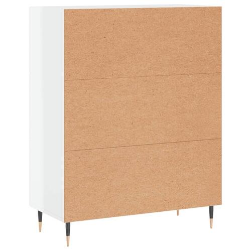 Skænk 69,5x34x90 cm konstrueret træ hvid højglans