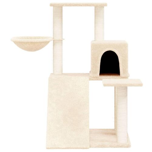 Kradsetræ med sisalkradsestolper 82 cm cremefarvet