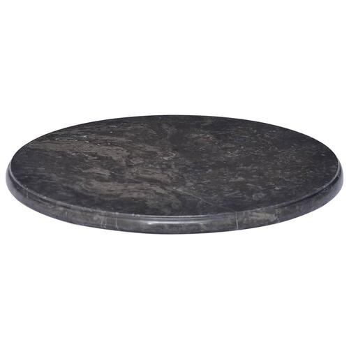 Bordplade Ø50x2,5 cm marmor sort
