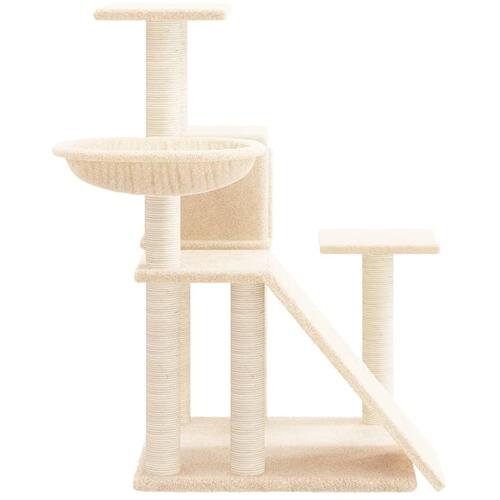 Kradsetræ med sisalkradsestolper 82 cm cremefarvet