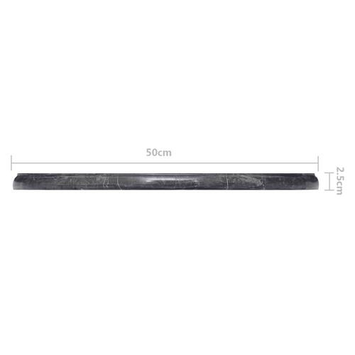 Bordplade Ø50x2,5 cm marmor sort