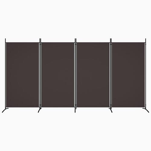 4-panels rumdeler 346x180 cm stof brun