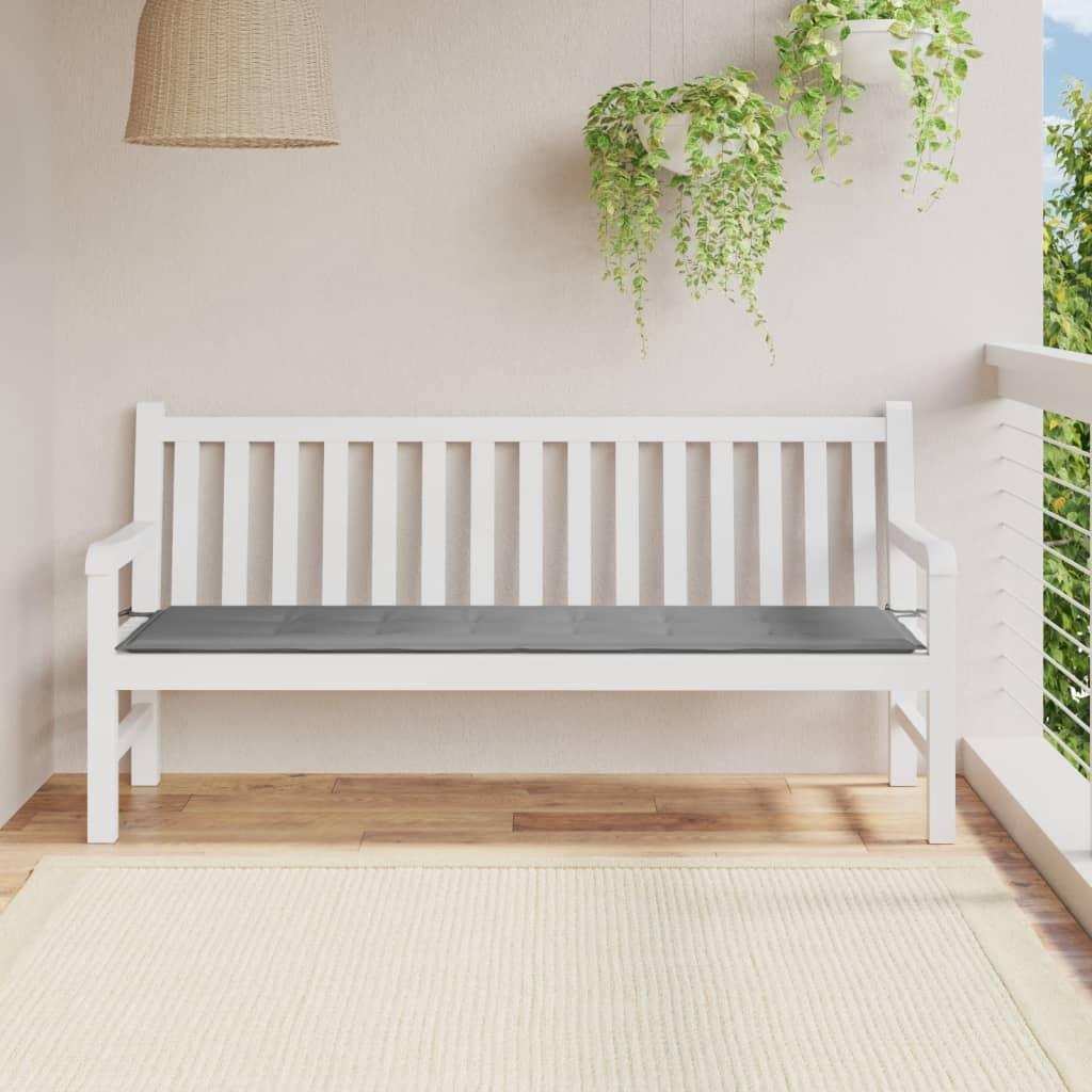 Hynde til havebænk 180x50x3 cm stof grå