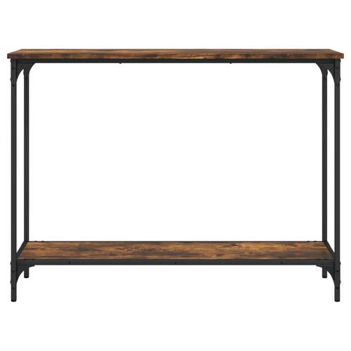 Konsolbord 101x30,5x75 cm konstrueret træ røget egetræsfarve
