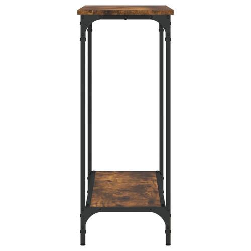 Konsolbord 101x30,5x75 cm konstrueret træ røget egetræsfarve