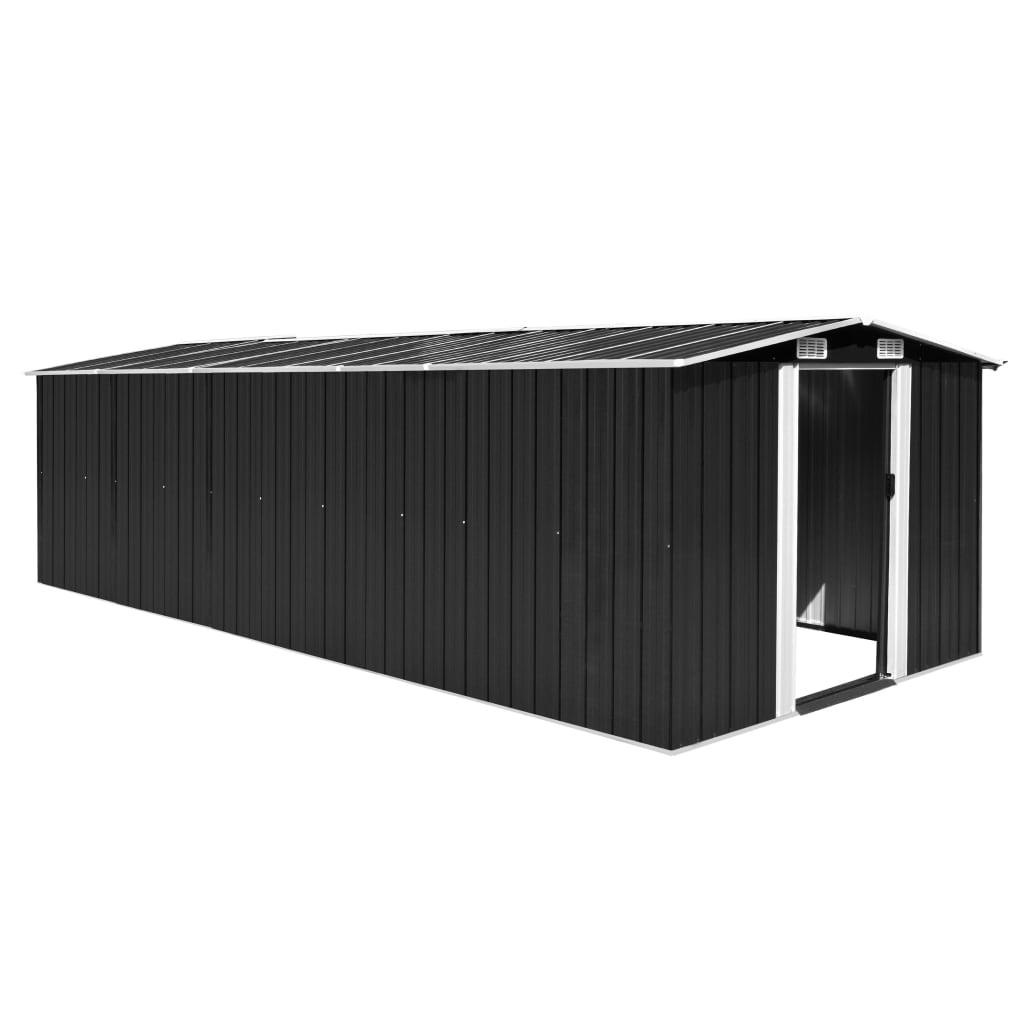 Haveskur 257x580x181 cm metal antracitgrå