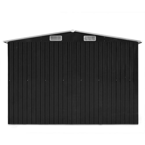 Haveskur 257x580x181 cm metal antracitgrå