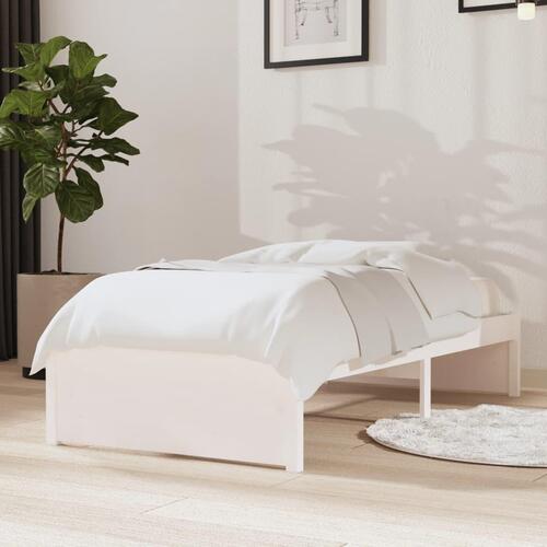 Sengeramme 75x190 cm Small Single massivt træ hvid