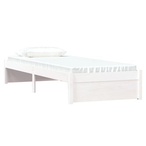 Sengeramme 75x190 cm Small Single massivt træ hvid